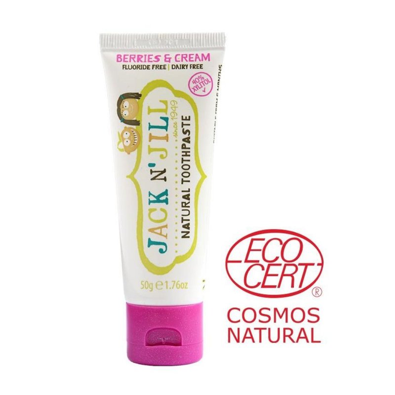 Jack N'Jill, Naturalna Pasta do zębów Berries and Cream, Xylitol, 50g JACK N'JILL
