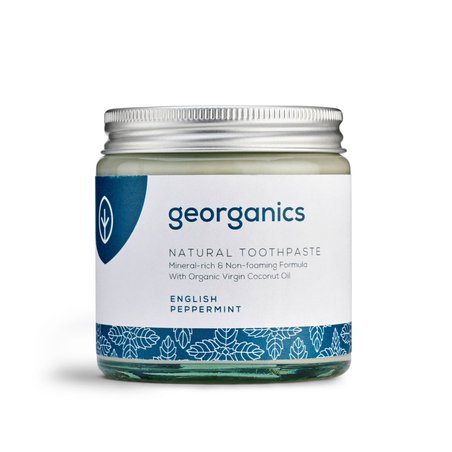 Georganics, Mineralna pasta do zębów w słoiku English Peppermint, 120ml GEORGANICS