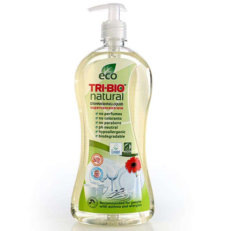 TRI-BIO, Ekologiczny Skoncentrowany Płyn do Mycia Naczyń, 840 ml