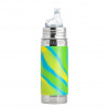 Termobutelka z ustnikiem niekapkiem 260 ml, niebieski swirl, Pura Kiki Termobutelka z ustnikiem niekapkiem 260 ml, niebieski swirl, Pura Kiki
