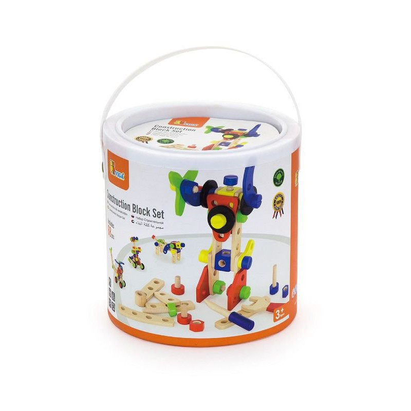 Viga - Drewniany zestaw konstrukcyjny - 68 elementów