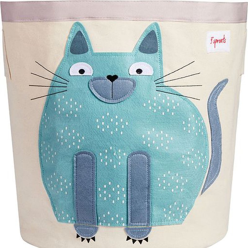 3 Sprouts Kosz na Zabawki Kot Blue