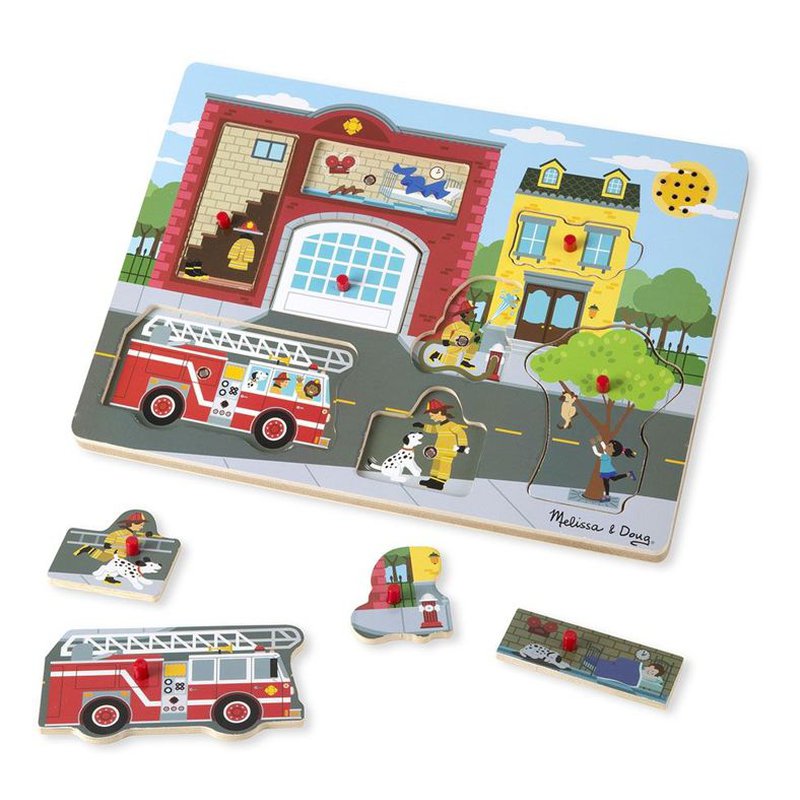 Duplikat# Melissa&Doug® - Melissa, Układanka dźwiękowa – Straż Pożarna