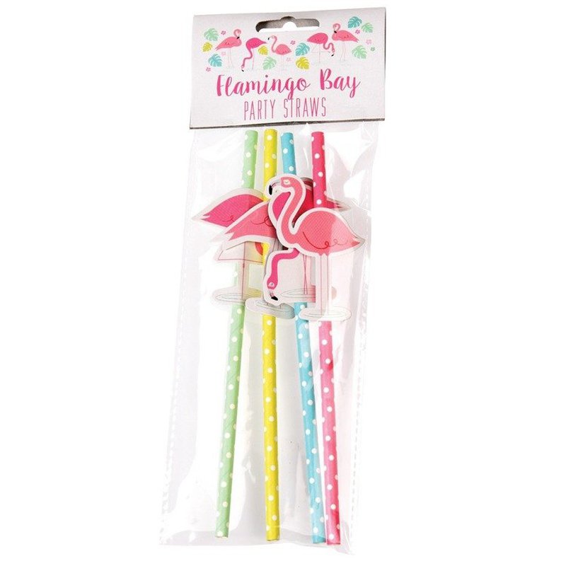 Słomki papierowe 4 szt., Flamingo Bay, Rex London