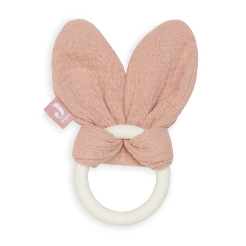 Jollein - Baby & Kids - Jollein - Gryzak silikonowy Bunny ears Rosewood