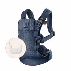 BABYBJORN - nosidełko Harmony 3D Mesh, Granatowy + śliniaczek do nosidełka Harmony
