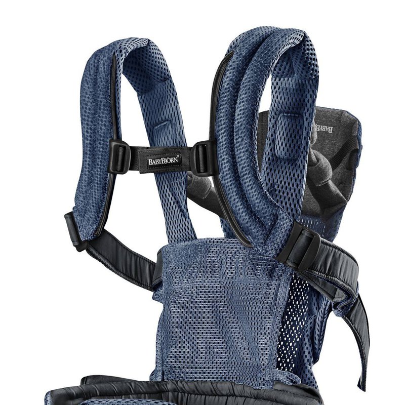 BABYBJORN - nosidełko Harmony 3D Mesh, Granatowy + śliniaczek do nosidełka Harmony