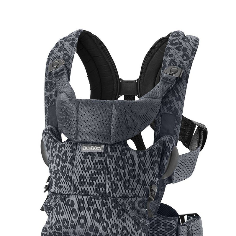 BABYBJORN MOVE 3D Mesh - nosidełko, Antracyt/Leopard