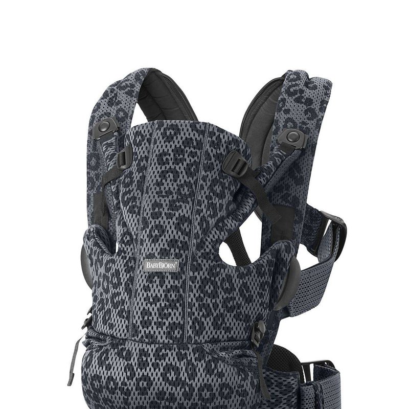 BABYBJORN MOVE 3D Mesh - nosidełko, Antracyt/Leopard