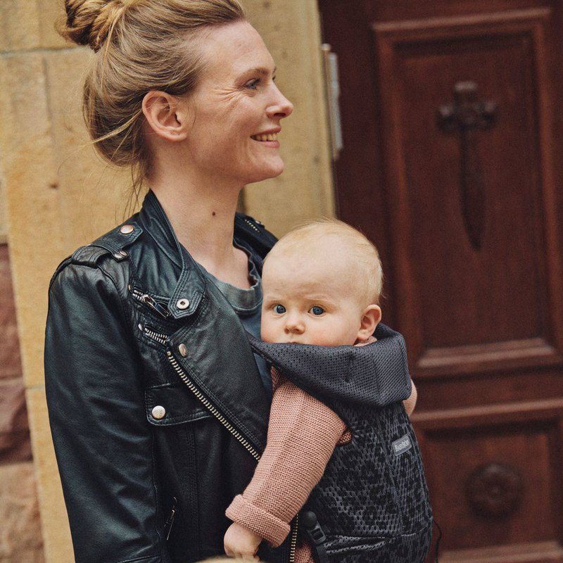 BABYBJORN MOVE 3D Mesh - nosidełko, Antracyt/Leopard