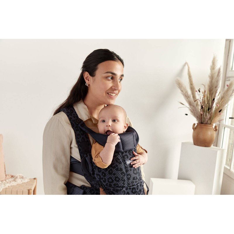 BABYBJORN MOVE 3D Mesh - nosidełko, Antracyt/Leopard