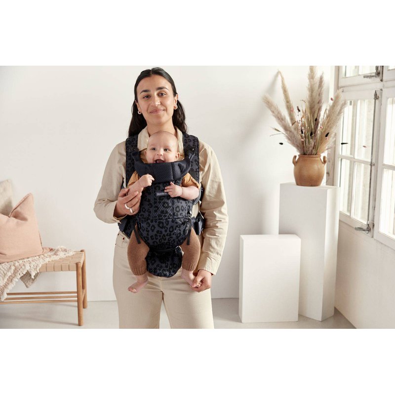 BABYBJORN MOVE 3D Mesh - nosidełko, Antracyt/Leopard