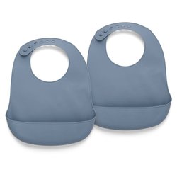 nuuroo - 2 śliniaki silikonowe z kieszonką Bering Sea NUUROO