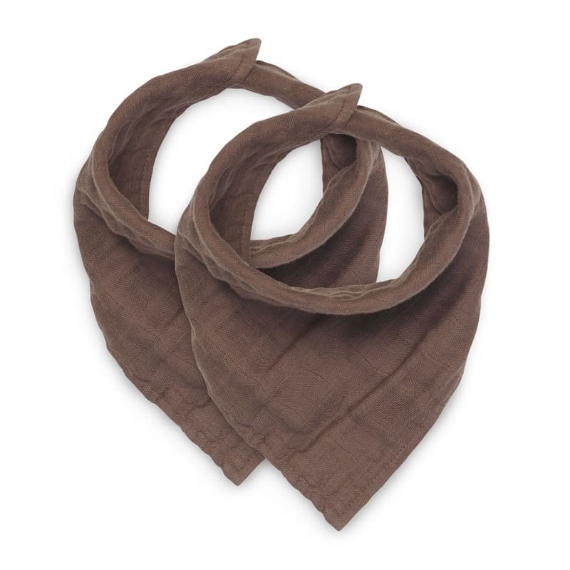 Jollein - Baby & Kids - Jollein - 2 śliniaki bandany cotton Chestnut