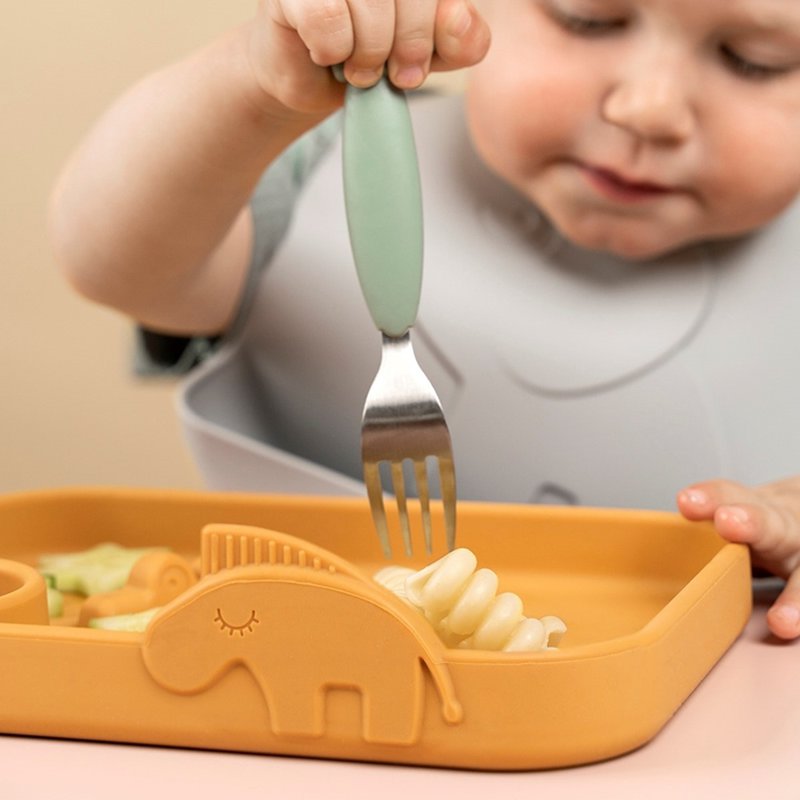 Done by Deer Peekaboo Talerz z Przegródkami Mustard