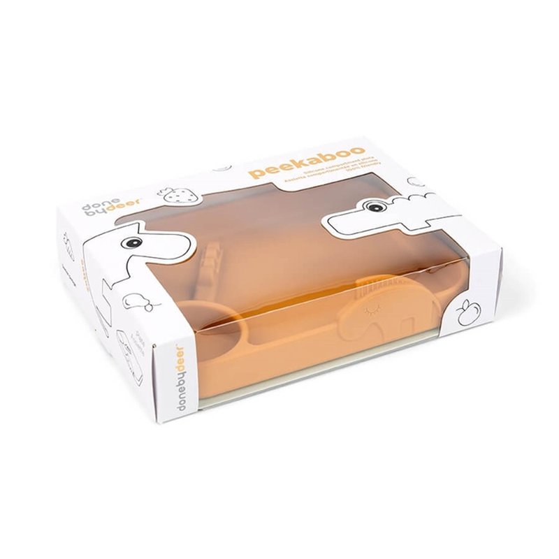 Done by Deer Peekaboo Talerz z Przegródkami Mustard