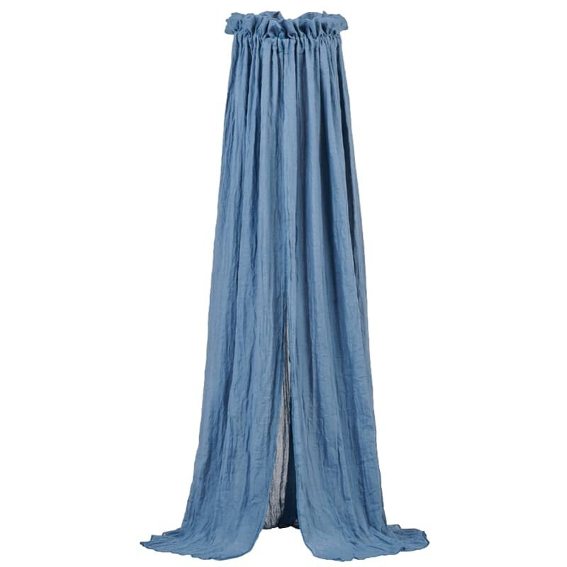 Jollein - Baby & Kids - Jollein - Moskitiera woalowa nad łóżeczko niemowlęce Vintage JEANS BLUE155 cm