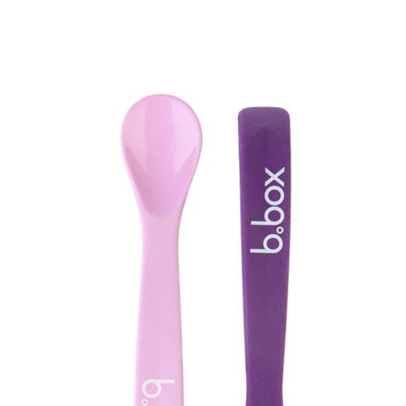 Silikonowe łyżeczki 2 szt., różowo-fioletowe, b.box