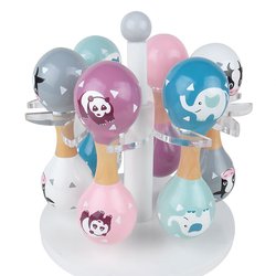 Magni - Podwójny marakas drewniany ze zwierzątkami