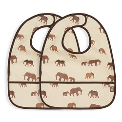 Jollein - Baby & Kids - Jollein - 2 śliniaczki wodoodporne  SAVANNAH