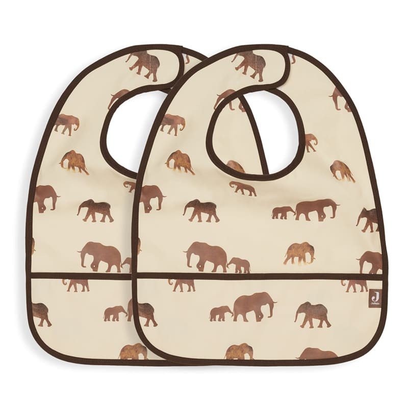 Jollein - Baby & Kids - Jollein - 2 śliniaczki wodoodporne  SAVANNAH