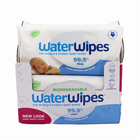 WaterWipes, BIO, Chusteczki nawilżane wodne, 60 szt. x12, KARTON WATERWIPES WaterWipes, BIO, Chusteczki nawilżane wodne, 60 szt. x12, KARTON WATERWIPES