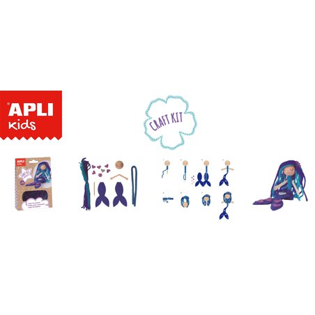Zestaw artystyczny Apli Kids - Niebieska Syrenka