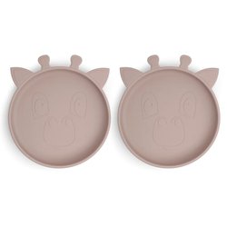 nuuroo - 2 talerzyki silikonowe Giraf Woodrose NUUROO