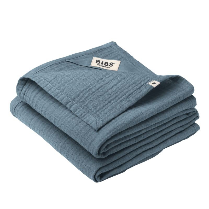 BIBS 2 pieluszki 100% GOTS organic cotton 70 x 70 Petrol