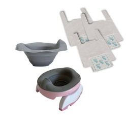 Nocnik Potette Plus: Zestaw wielofunkcyjny z akcesoriami, różowo-biały, Potette Plus POTETTE PLUS