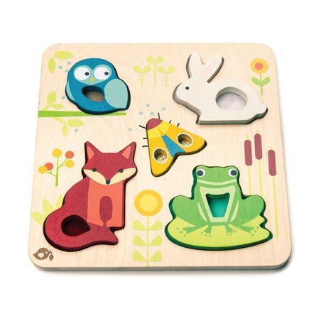 Drewniana układanka sensoryczna - Zwierzęta na łące, Tender Leaf Toys tender leaf toys