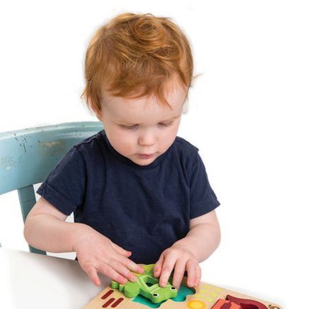 Drewniana układanka sensoryczna - Zwierzęta na łące, Tender Leaf Toys tender leaf toys