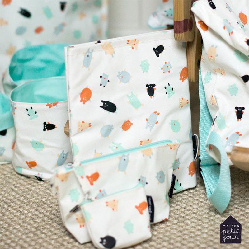 Saszetka - kosmetyczka, seria Doudous - Puchaci Przyjaciele | Maison Petit Jour®