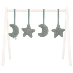 Jollein - Baby & Kids - Jollein - 4 zabawki interaktywne do stojaka Babygym Moon Ash Green