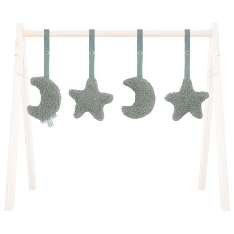 Jollein - Baby & Kids - Jollein - 4 zabawki interaktywne do stojaka Babygym Moon Ash Green