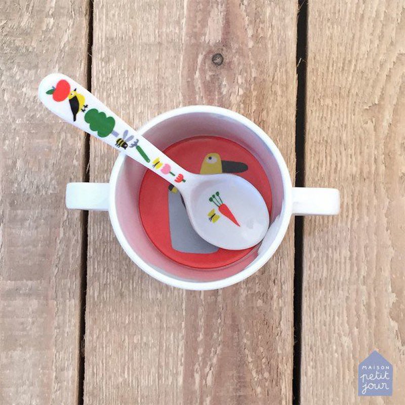 Łyżka melaminowa dla dzieci, seria Wiejska Sielanka | Maison Petit Jour®