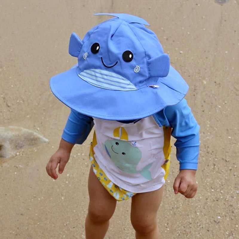 Zoocchini Pieluszka Kąpielowa z Czapką Wieloryb S