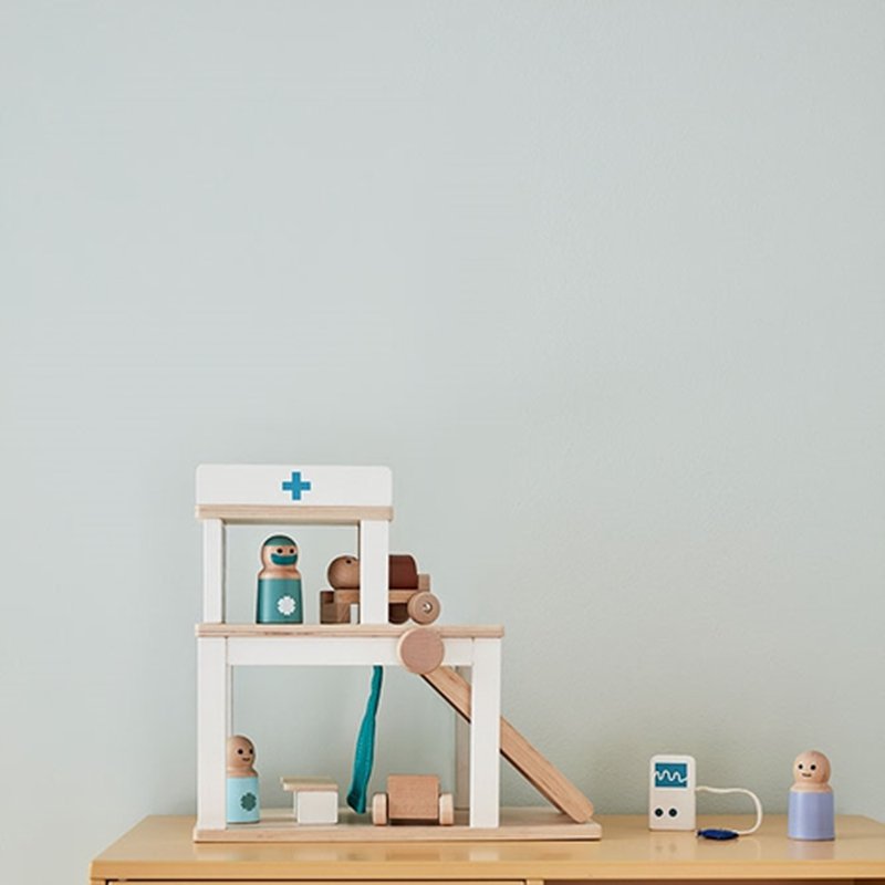 Kids Concept Aiden Drewniana Zabawka Szpital z Figurkami