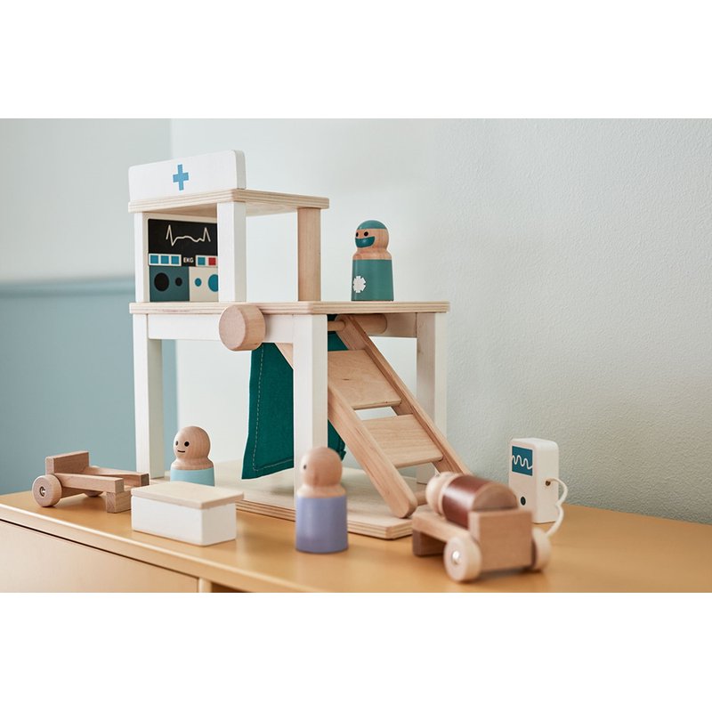Kids Concept Aiden Drewniana Zabawka Szpital z Figurkami