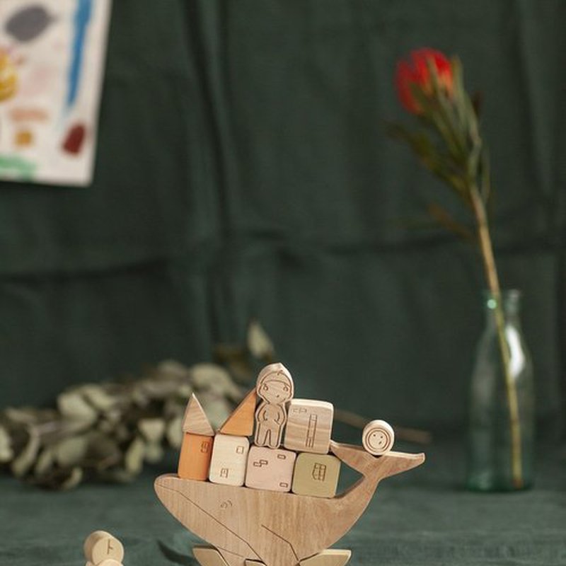 BABAI TOYS - Równoważnia, historie z morza, wieloryb, kolorowa, Babai