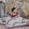 LA MILLOU - VELVET COLLECTION - KOC, NARZUTA 140 x 200 cm - HERON IN CREAM LOTUS - SMOKE MINT LA MILLOU - VELVET COLLECTION - KOC, NARZUTA 140 x 200 cm - HERON IN CREAM LOTUS - SMOKE MINT