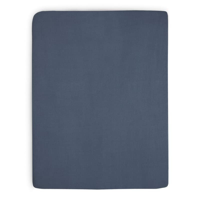 Jollein - Baby & Kids - Jollein - Prześcieradło do łóżeczka 60 x 120 cm JEANS BLUE