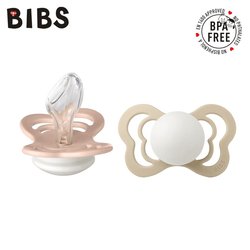 BIBS COUTURE 2-PACK BLUSH GLOW & VANILLA GLOW M Smoczek Anatomiczny silikonowy