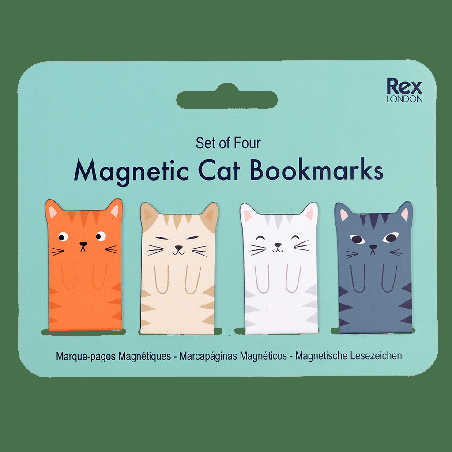 Magnetyczne zakładki do książki, Koty, Rex London