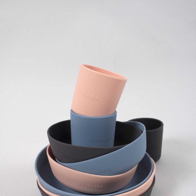 Filibabba Silikonowy zestaw obiadowy Peach FILIBABBA