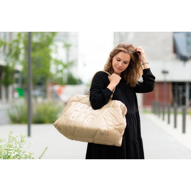 Childhome Torba Mommy bag Pikowana Beżowa CHILDHOME