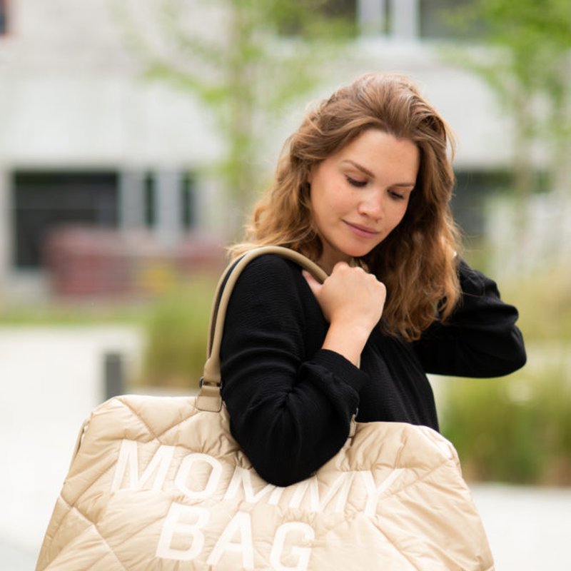 Childhome Torba Mommy bag Pikowana Beżowa CHILDHOME