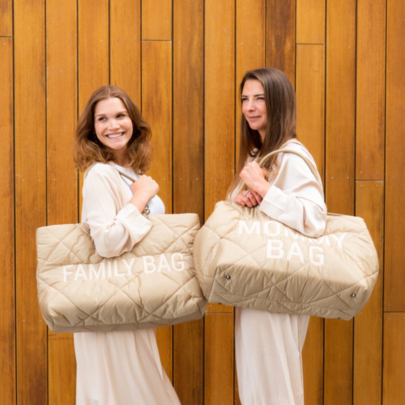 Childhome Torba Mommy bag Pikowana Beżowa CHILDHOME