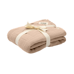 BIBS Kocyk letni 100% GOTS organic cotton 120 x 120 Blush