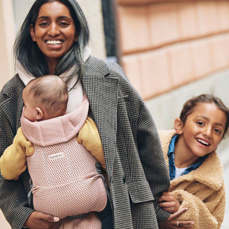 BABYBJORN MOVE 3D Mesh - nosidełko, Zgaszony Róż